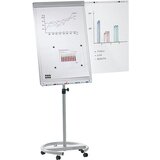 SMIT VISUAL Stojalo za liste papirja, komplet z opremo, nastavitev višine 1700 - 2000 mm, s trdnim okroglim podnožjem s Ø 640 mm, 5 vrtljivih koles | Shoptok.si