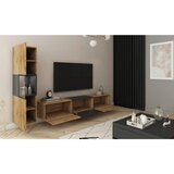 MID.YOU Dnevni Regal Berlin I, Barva Hrasta, Osvetlitev, 2-Delni | Shoptok.si