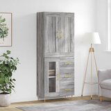 vidaXL Visoka komoda siva sonome 69 5x34x180 cm od konstruiranog drva | shoptok.hr