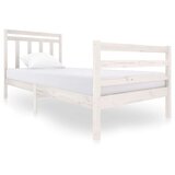  Posteljni okvir bel trden les 90x200 cm, (20643941) | Shoptok.si