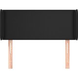 Uzglavlje s ušima crno 83x16x78/88 cm od umjetne kože | shoptok.hr