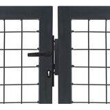  Vrtna vrata sa stupovima čelična 350 x 140 cm antracit | shoptok.hr