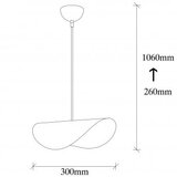 Opviq Vislica SIVANI bijelo/ zlatna, metal, 30 x 17 cm, visina 106 cm, dimenzija sjenila 30 x 17 x 10 cm, E27 40 W, Sivani - MR - 829 | shoptok.hr