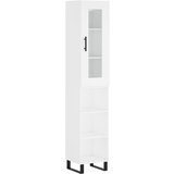 Maison Chic Visoka omara - Komoda - Predalnik bela 34,5x34x180 cm inženirski les, (21718649) Cene