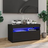 Furnova TV omarica z LED lučkami črna 75x35x40 cm, (21923207) Cene