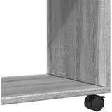 vidaXL Stranska mizica s kolesi siva sonoma 70x35x60 cm inžen. les | Shoptok.si