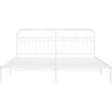  Metalni okvir za krevet s uzglavljem bijeli 193x203 cm | shoptok.hr