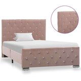 vidaXL Posteljni okvir roza blago 100x200 cm | Shoptok.si