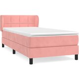 vidaXL Box spring krevet s madracem ružičasti 80 x 200 cm baršunasti Cijene