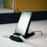 Ksix bežični punjač 3u1 15 W, brzo punjenje, Za Qi pametne telefone i Apple sat | shoptok.hr