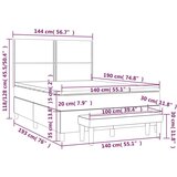  Box spring postelja z vzmetnico taupe 140x190 cm blago, (20791533) | Shoptok.si
