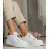 Gemre White and gold women's sneakers adorned with stones Sarena | ePonuda.com