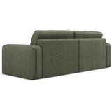 Makamii Zelena raztegljiva/s prostorom za shranjevanje sedežna garnitura iz rebrastega žameta 252 cm Kona – | Shoptok.si