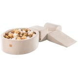 MeowBaby Bež set mekanih igrački od pjene 3 kom od samta visina 30 cm 225x90 cm – Cijene