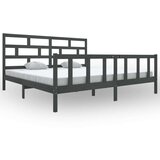  Okvir Za krevet od masivne borovine sivi 200 x 200 cm | shoptok.hr