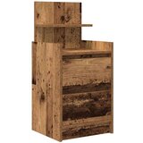 vidaXL Nočna omarica z 2 predaloma starinski les 38x34x80 cm | Shoptok.si