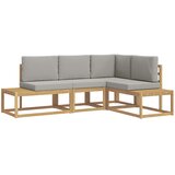 vidaXL Zunanja garnitura za sedenje 3 Kos Bela in svetlo siva, (5000273150) | Shoptok.si