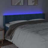  Posteljno vzglavje temno modro 203x16x78/88 cm žamet, (20951987) | Shoptok.si