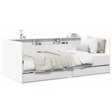  Dnevni krevet s ladicama bijeli 90 x 190 cm konstruirano drvo