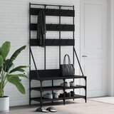  The Living Store Regal za oblačila s prostorom za čevlje črno 100x40x184 cm - Regal Za Oblačila, (21448564) Cene