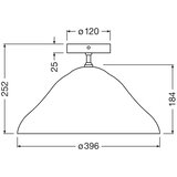 Osram elegantan plafonski visilica lotus leaf, 1xE27/9W/230V, prečnik 39,6 cm Slike