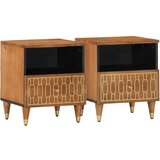 vidaXL Noćni ormarići 2 kom 40 x 33 x 46 cm od masivnog drva manga | shoptok.hr
