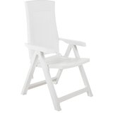Maison Chic Nastavljivi vrtni stoli - Stol za vrt 2 kosa plastika bele barve JS59, (21877516) | Shoptok.si