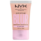 NYX Professional Makeup Bare With Me Blur Tint Foundation mat puder s srednjo prekrivnostjo 30 ml Odtenek 03 light ivory