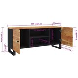 TV ormarić 105 x 33 x 46 cm od masivnog bagremovog drva | shoptok.hr
