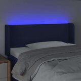  Posteljno vzglavje modro 83x16x78/88 cm blago | Shoptok.si