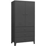 Furnova Garderobna omara antracitna 90x50x180 cm kovina, (21930245) | Shoptok.si