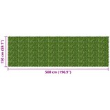  Zaslon za balkon s lišćem Zelena i žuta 500 x 150 cm | shoptok.hr