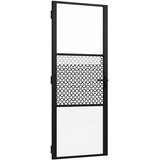 Staklena vrata Rezbarija Crna 83 x 3,5 x 201,5 cm Aluminij | shoptok.hr