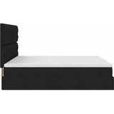  Otomanski okvir kreveta s madracima crni 200x200cm od tkanine | shoptok.hr