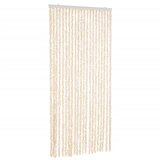  Zastor protiv muha bež i bijeli 90 x 200 cm od šenila | Eponuda.com