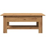 vidaXL Klubska mizica artisan hrast 102x55x42 cm inženirski les | Shoptok.si