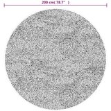  Pralna preproga siva Ø 200 cm protizdrsna | Shoptok.si