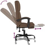  Masažni uredski naslonjač od tkanine smeđi - Smeđa 1 | shoptok.hr