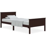  Posteljni okvir temno rjav iz trdne borovine 100x200 cm, (20644852) | Shoptok.si