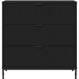 vidaXL Ormarić / Komoda Crna 79,5 x 33 x 82 cm Konstruirano drvo | shoptok.hr