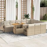 vidaXL 11-dijelni set vrtnih sofa od poliratana s jastucima bež | shoptok.hr