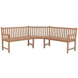 vidaXL Kutna vrtna klupa 185 x 185 x 90 cm od masivne tikovine | shoptok.hr
