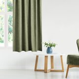  Curtain MILANA color olive style classic flex 9.5 cm with double pleat chenille 140x270 HOMEDE | shoptok.hr