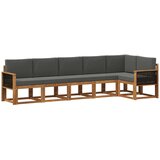 vidaXL Zunanja garnitura za sedenje 6 pcs Naravna in antracitna, (5000280851) | Shoptok.si