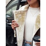 DStreet Kurtka damska NORFDIMA skórzana z kożuszkiem kawowa | Shoptok.si
