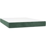  Madrac s oprugama srednje tvrdoće tamnozeleni 140x210x20 cm baršunasti | shoptok.hr