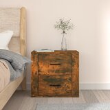  Zidni noćni ormarić boja dimljenog hrasta 50x36x47 cm | Eponuda.com