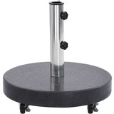 vidaXL Podstavek za senčnik granit 30 kg okrogel črn | Shoptok.si