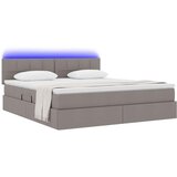  LED krevet za pohranu s madracem Sivosmeđa 180 x 200 cm Tkanina | shoptok.hr