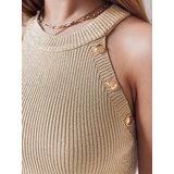 DStreet Sukienka midi prążkowana GLAMMID jasnobeżowa | shoptok.hr